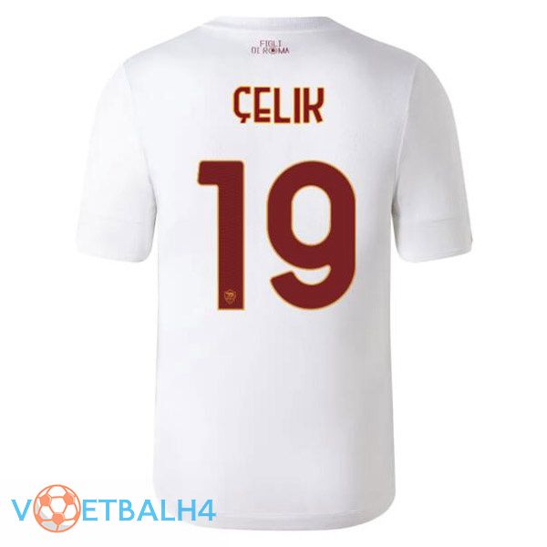 AS Roma (ÇELIK 19) voetbal jerseys uit wit 2022-2023