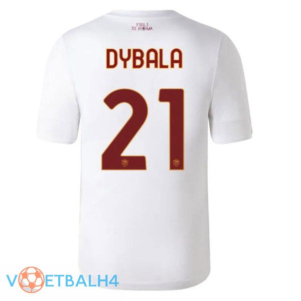 AS Roma (DYBALA 21) voetbal jerseys uit wit 2022-2023