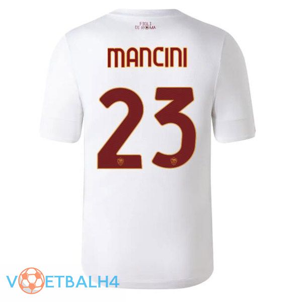 AS Roma (MANCINI 23) voetbal jerseys uit wit 2022-2023