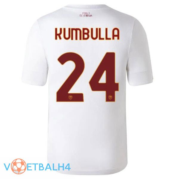 AS Roma (KUMBULLA 24) voetbal jerseys uit wit 2022-2023