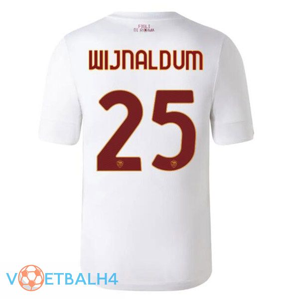 AS Roma (WIJNALDUM 25) voetbal jerseys uit wit 2022-2023