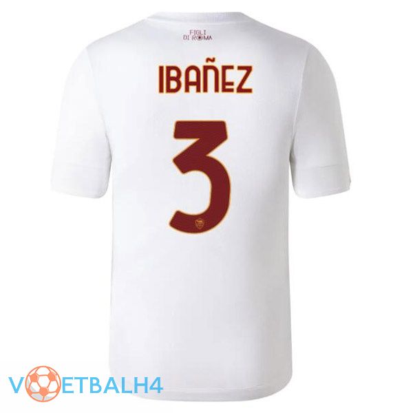 AS Roma (IBAÑEZ 3) voetbal jerseys uit wit 2022-2023