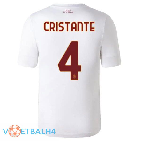 AS Roma (CRISTANTE 4) voetbal jerseys uit wit 2022-2023