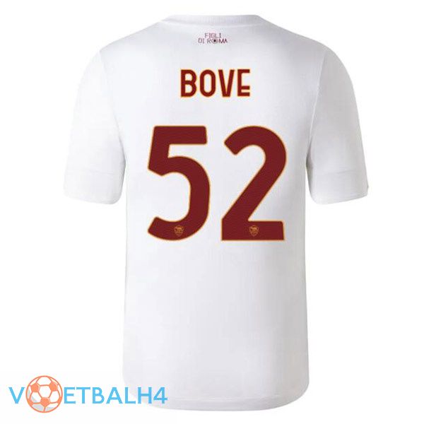 AS Roma (BOVE 52) voetbal jerseys uit wit 2022-2023