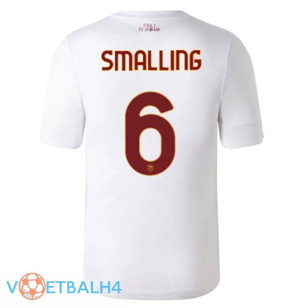 AS Roma (SMALLING 6) voetbal jerseys uit wit 2022-2023