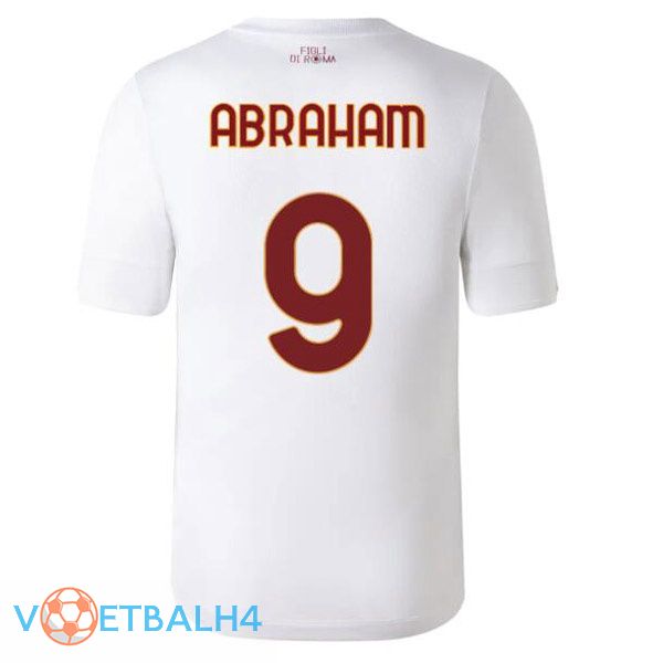 AS Roma (ABRAHAM 9) voetbal jerseys uit wit 2022-2023