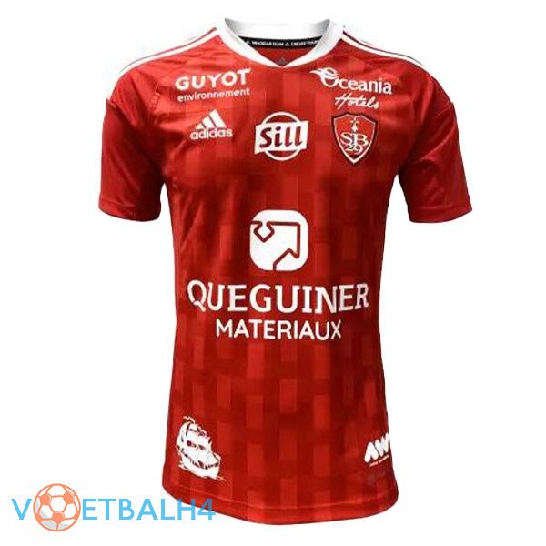 StaDe Brestois voetbal jerseys thuis rood 2022-2023