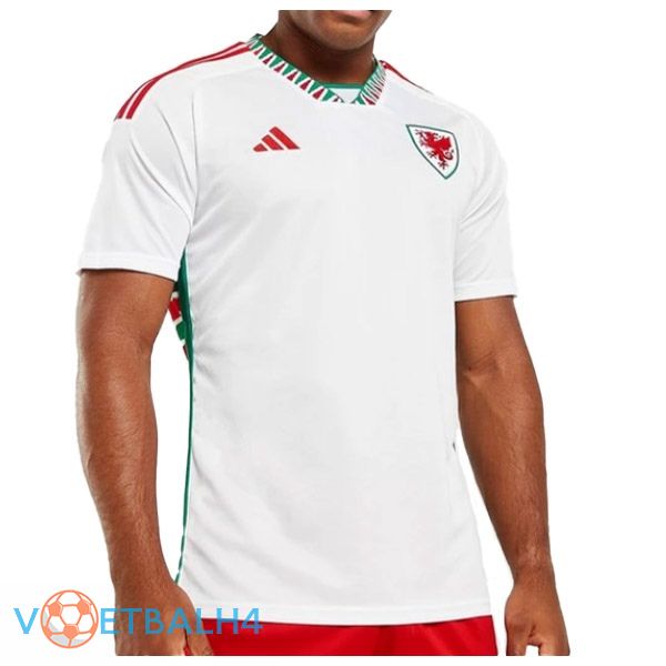 Wales voetbal jersey uit wit 2022/2023