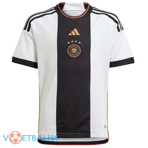 Duitsland voetbal jerseys thuis zwart wit 2022-2023