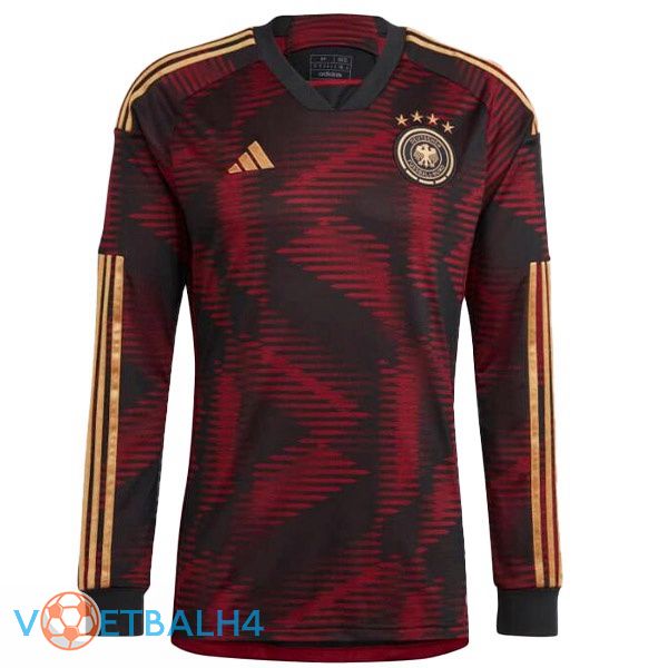 Duitsland voetbal jerseys uit lange mouwzwart 2022-2023