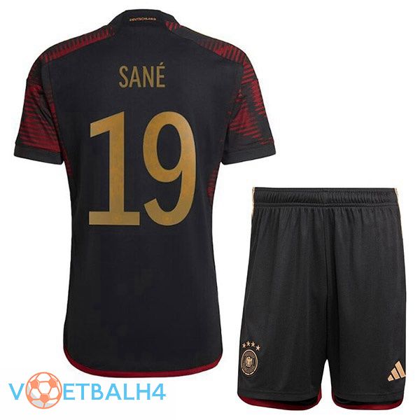 Duitsland (SANÉ 19) kinderen voetbal jerseys uit zwart 2022-2023