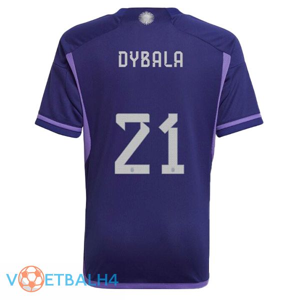 Argentine (DYBALA 21) voetbal jersey uit paars 2022/2023