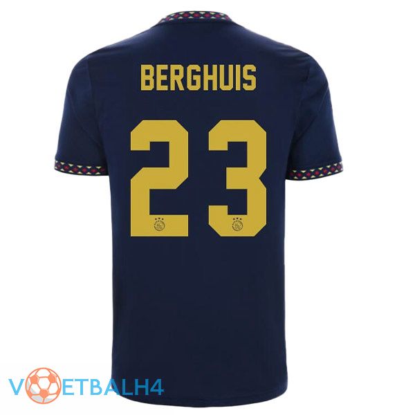 AFC Ajax (Berghuis 23) voetbal jerseys uit zwart 2022-2023