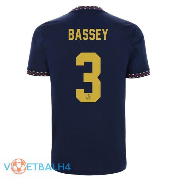 AFC Ajax (Bassey 3) voetbal jerseys uit zwart 2022-2023