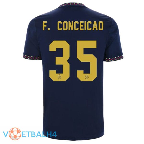 AFC Ajax (F. Conceicao 35) voetbal jerseys uit zwart 2022-2023