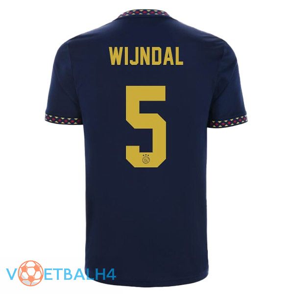 AFC Ajax (Wijndal 5) voetbal jerseys uit zwart 2022-2023