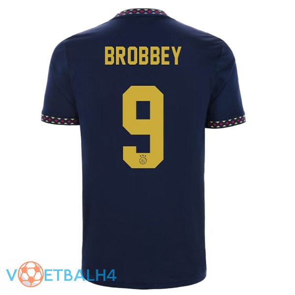 AFC Ajax (Brobbey 9) voetbal jerseys uit zwart 2022-2023