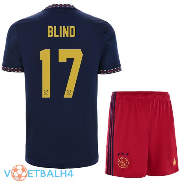 AFC Ajax (Blind 17) kinderen voetbal jerseys uit zwart 2022-2023