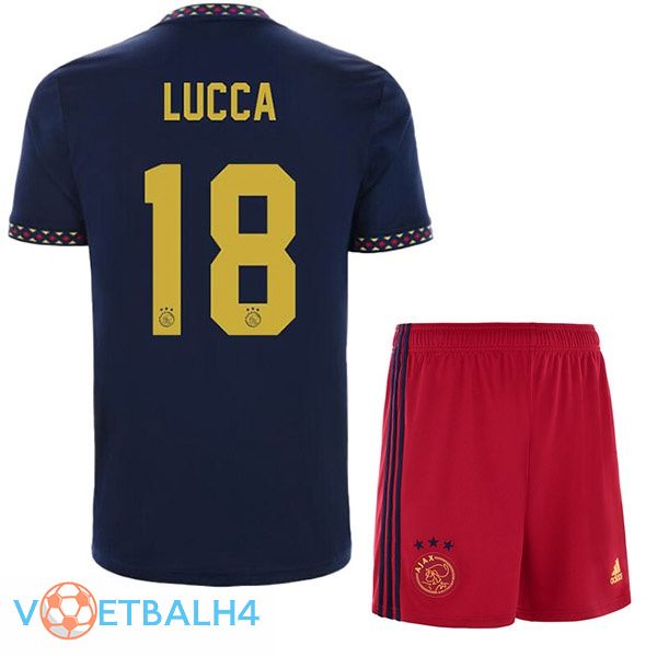 AFC Ajax (Lucca 18) kinderen voetbal jerseys uit zwart 2022-2023