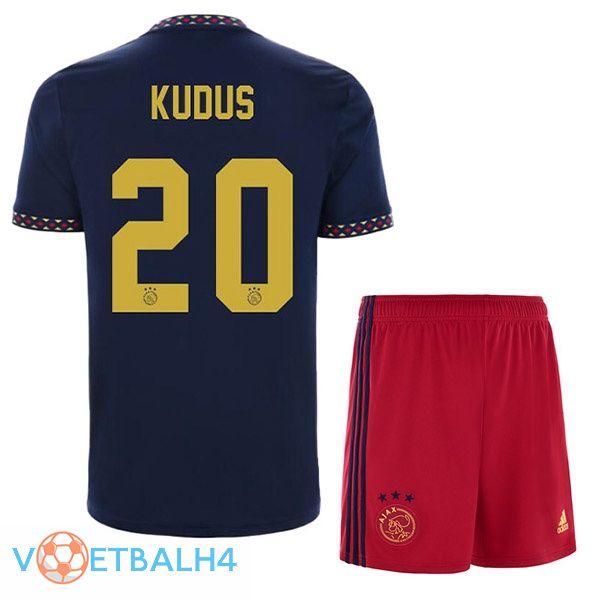 AFC Ajax (Kudus 20) kinderen voetbal jerseys uit zwart 2022-2023