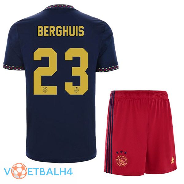 AFC Ajax (Berghuis 23) kinderen voetbal jerseys uit zwart 2022-2023