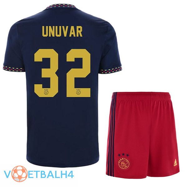 AFC Ajax (Unuvar 32) kinderen voetbal jerseys uit zwart 2022-2023