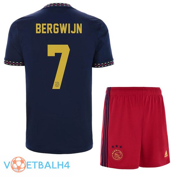 AFC Ajax (Bergwijn 7) kinderen voetbal jerseys uit zwart 2022-2023