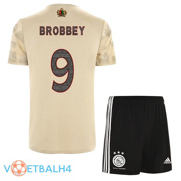 AFC Ajax (Brobbey 9) kinderen voetbal jerseys derde Marron 2022-2023