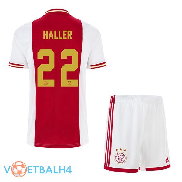 AFC Ajax (Haller 22) kinderen voetbal jerseys thuis wit rood 2022-2023