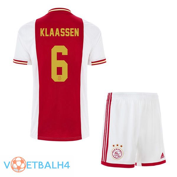 AFC Ajax (Klaassen 6) kinderen voetbal jerseys thuis wit rood 2022-2023