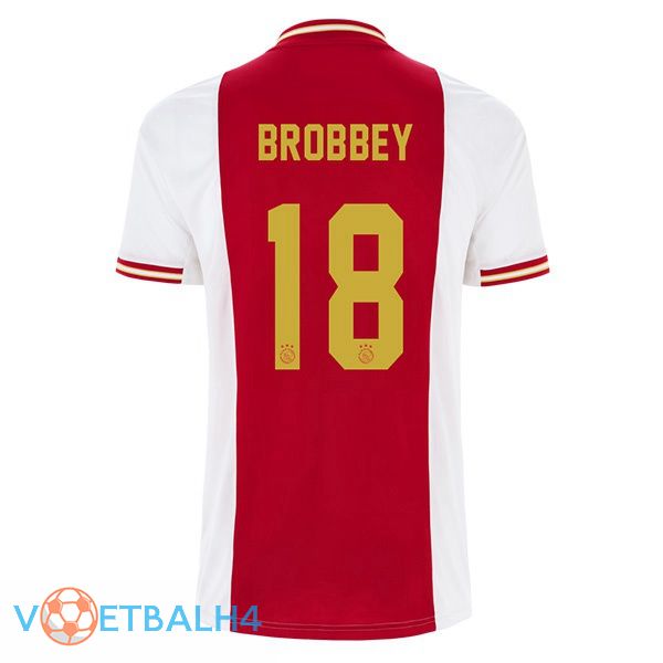 AFC Ajax (Brobbey 18) voetbal jerseys thuis wit rood 2022-2023