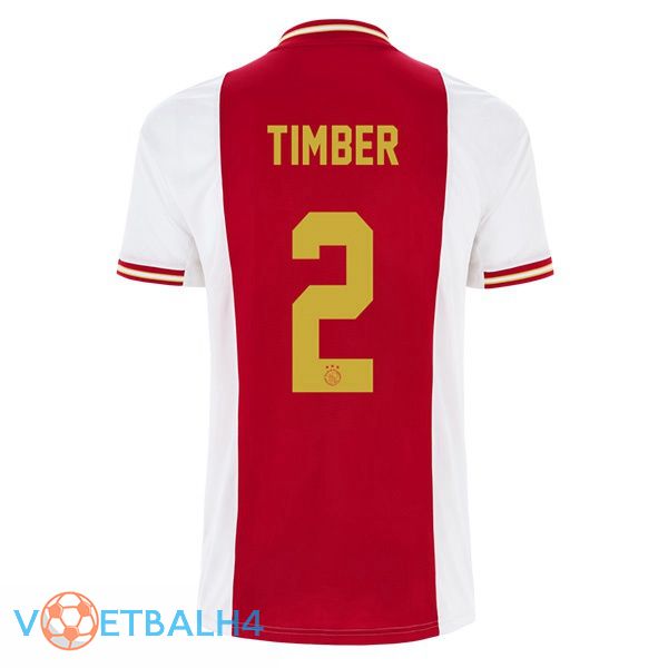 AFC Ajax (Timber 2) voetbal jerseys thuis wit rood 2022-2023