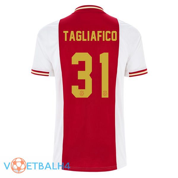 AFC Ajax (Tagliafico 31) voetbal jerseys thuis wit rood 2022-2023