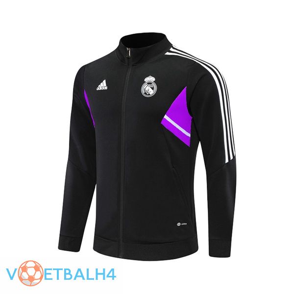 Real Madrid trainingsjack zwart 2022-2023