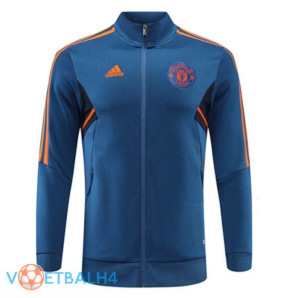 Manchester United trainingsjack blauw 2022-2023