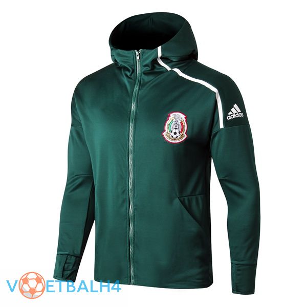 Mexico trainingsjack Hoodie groente 2022-2023