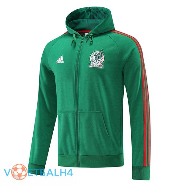 Mexico trainingsjack Hoodie groente 2022/2023