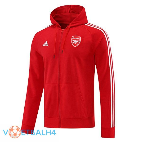 Arsenal trainingsjack Hoodie rood 2022/2023