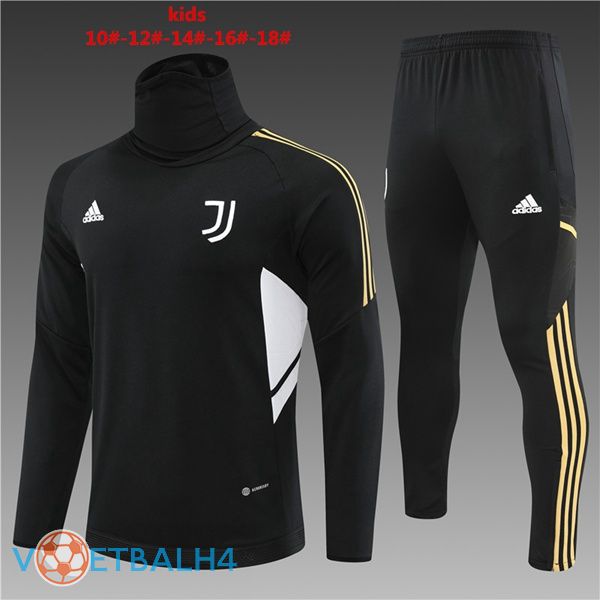 Juventus kinderen trainingspak High Collar zwart 2022-2023