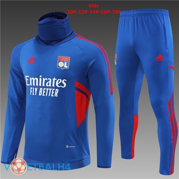 Olympique Lyonnais kinderen trainingspak High Collar blauw 2022-2023