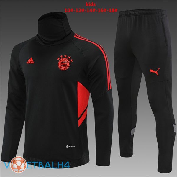 Bayern Munich kinderen trainingspak High Collar zwart 2022-2023