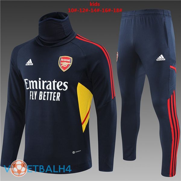 Arsenal High collar kinderen trainingspak koninklijk blauw 2022/2023