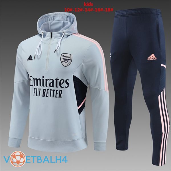 Arsenal kinderen trainingspak Hoodie grijs 2022/2023