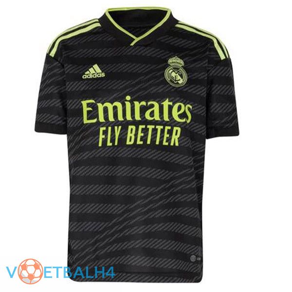 Real Madrid voetbal jerseys derde zwart 2022-2023