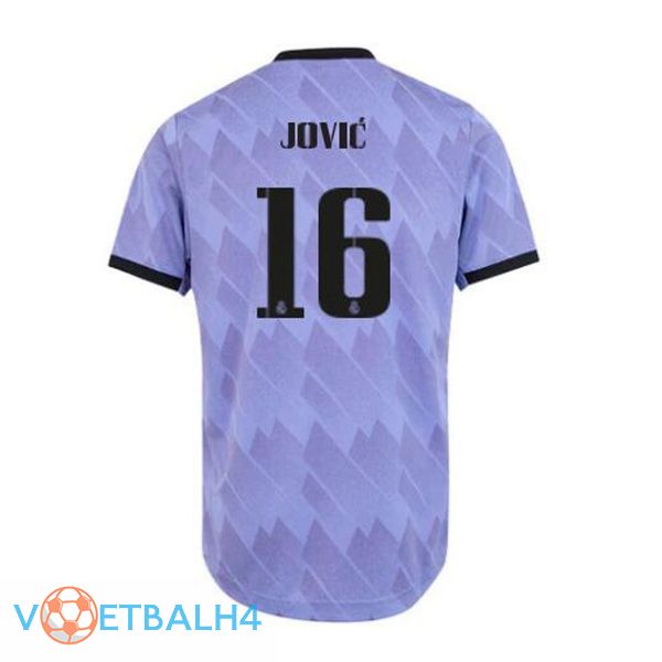 Real Madrid (Jović 16) voetbal jerseys uit paars 2022-2023