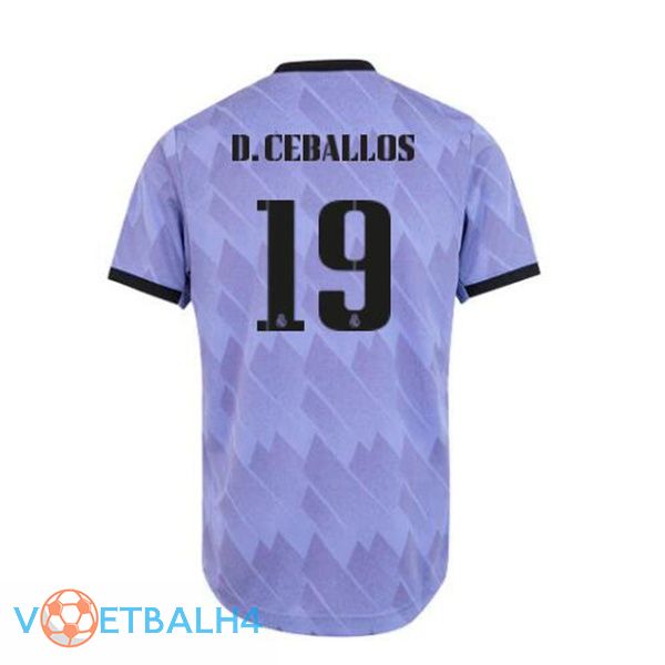 Real Madrid (D. Ceballos 19) voetbal jerseys uit paars 2022-2023