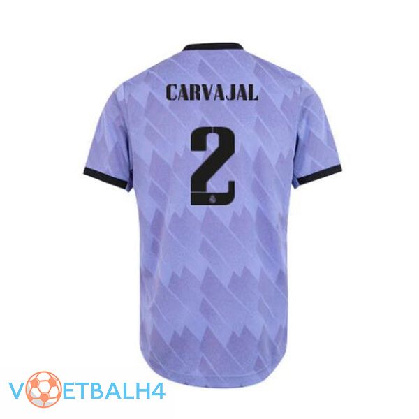 Real Madrid (Carvajal 2) voetbal jerseys uit paars 2022-2023