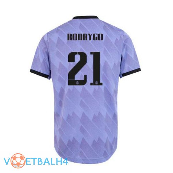 Real Madrid (Rodrygo 21) voetbal jerseys uit paars 2022-2023