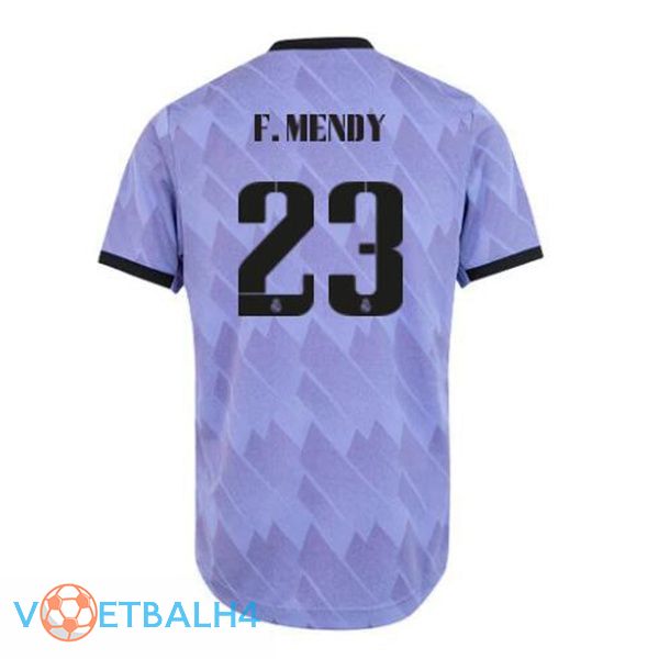 Real Madrid (F. Mendy 23) voetbal jerseys uit paars 2022-2023