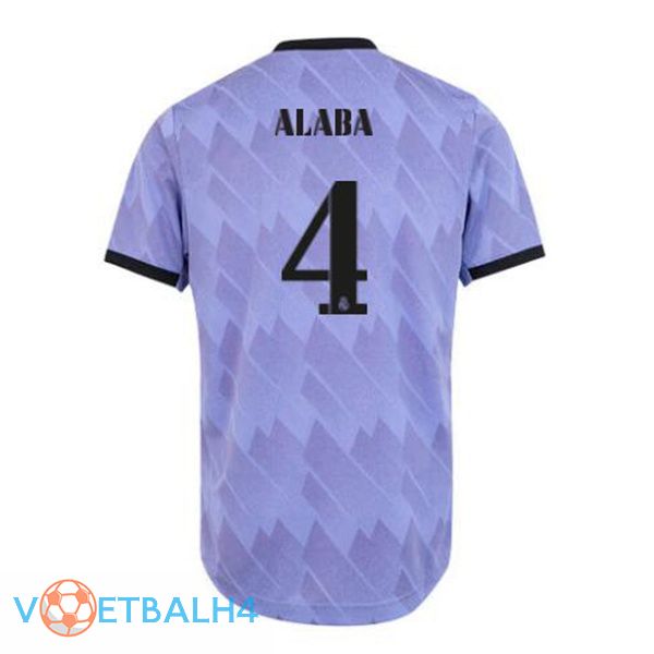 Real Madrid (Alaba 4) voetbal jerseys uit paars 2022-2023